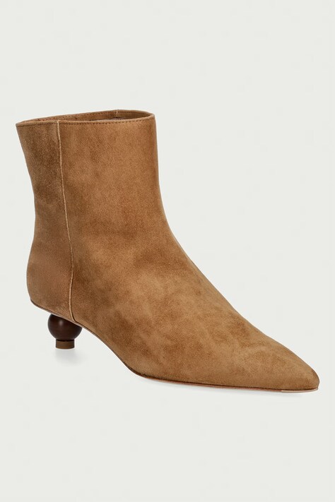 Weekend Max Mara botki damskie zamszowe brązowe 2625796014600