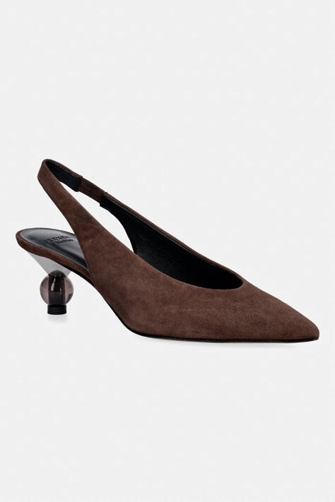 Weekend Max Mara czółenka zamszowe brązowe 2625526034600