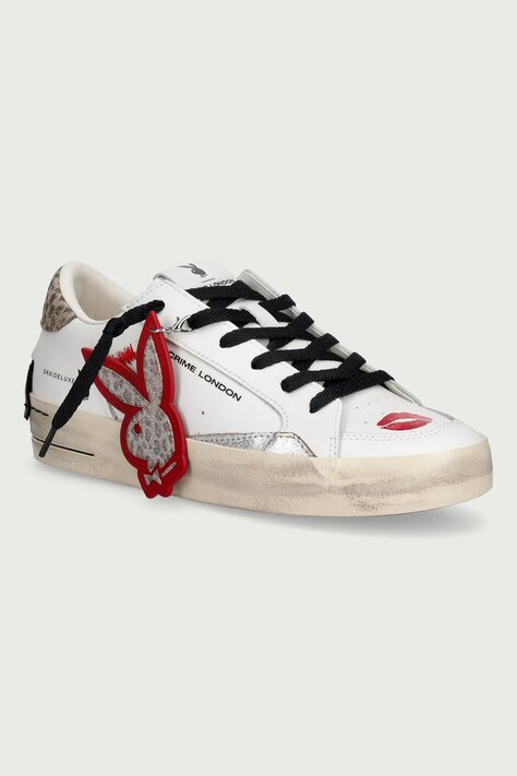 Crime London SK8 DELUXE sneakers γυναικεία δερμάτινα λευκά 88113AA9