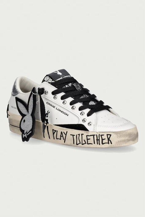 Crime London SK8 DELUXE sneakers γυναικεία δερμάτινα λευκά 88112AA9