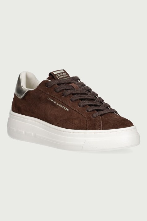 Crime London NEW ELEVATE sneakers γυναικεία σουέτ καφέ με πλατφόρμα 23751AA9