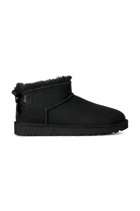 UGG W Ultra Mini Bailey Bow zimske čizme za žene od brušene kože crne 1185491.BLK