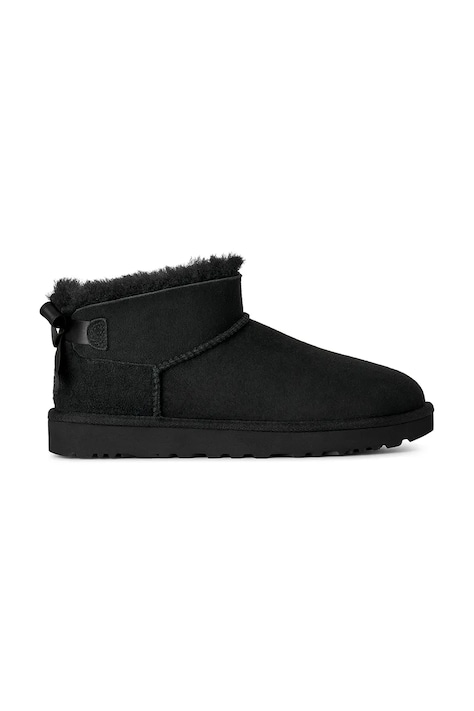UGG W Ultra Mini Bailey Bow zimske čizme za žene od brušene kože crne 1185491.BLK