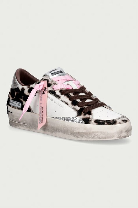 Crime London SK8 DELUXE WEDGE sneakers γυναικεία δερμάτινα λευκά 23151AA9