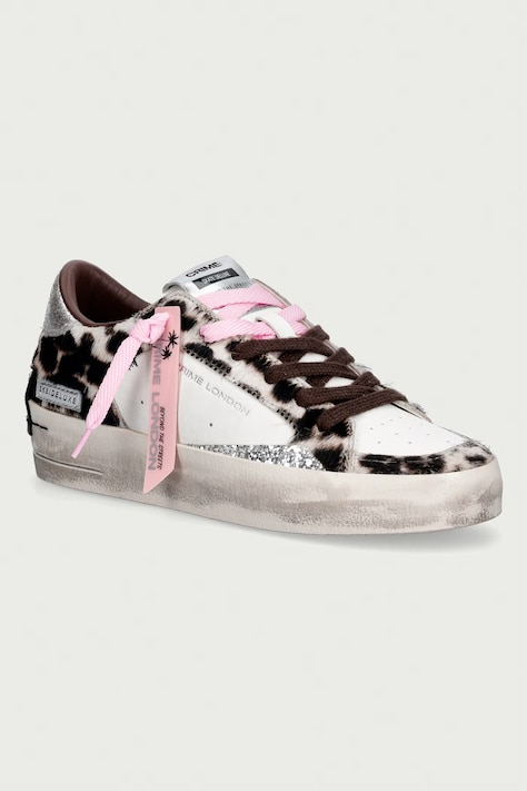 Crime London SK8 DELUXE WEDGE sneakers γυναικεία δερμάτινα λευκά 23151AA9
