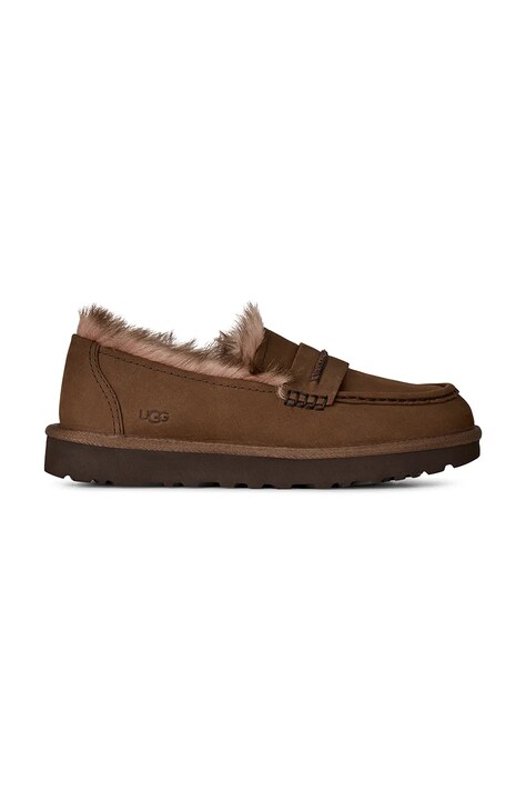UGG Loafers γυναικεία nubuck W Ellis Nubuck Loafer καφέ 1183310.DKC
