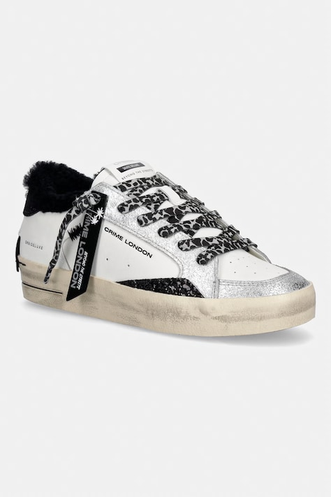 Crime London SK8 DELUXE маратонки дамски от кожа бели 23111AA9