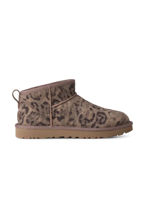 UGG W Classic Ultra Mini Spotted snežni čevlji ženski semišasti rjavi 1180623.CHE
