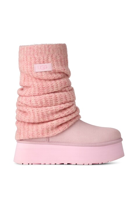 UGG W Classic Mini Dipper Legwarmer μπότες χιονιού Γυναικεία ροζ 1178990.RBNC