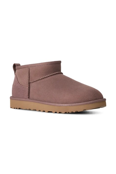 UGG W Classic Ultra Mini śniegowce damskie zamszowe brązowe 1116109.PRTBL