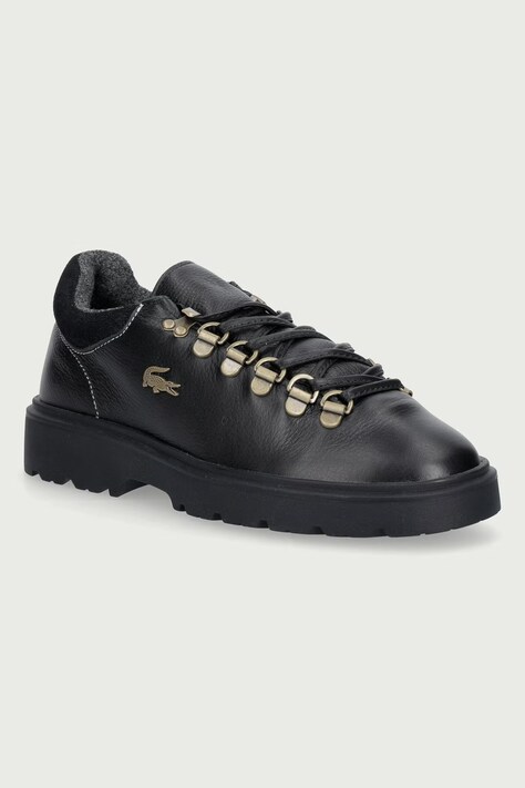 Lacoste BASESHOT WINTER tenisice za žene od kože crne zimske 52SFA0060