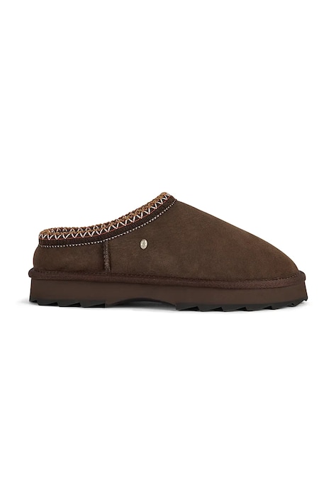 Emu Australia Kapcie damskie zamszowe Sharky Scuff brązowe W13179