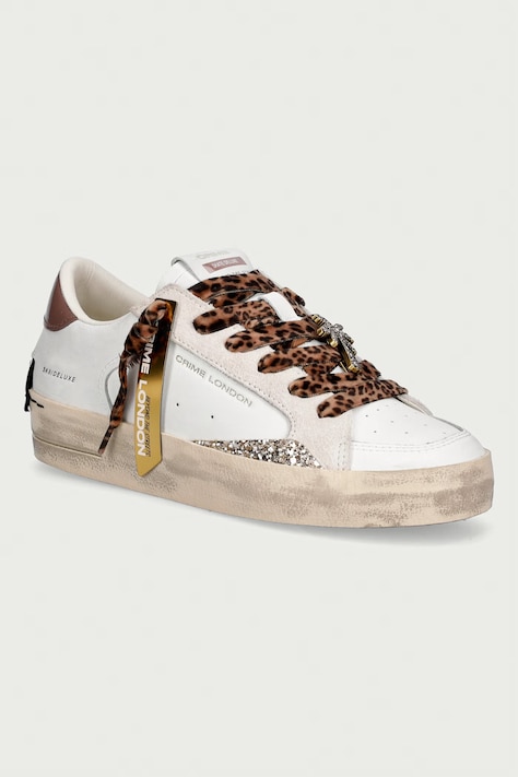 Crime London SK8 DELUXE sneakers boty dámské kožené bílé 23102AA9