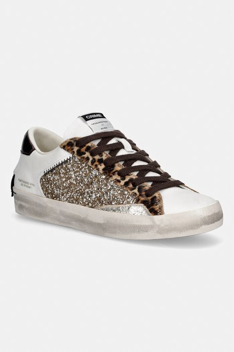 Crime London DISTRESSED sneakersy skórzane białe 23008AA9