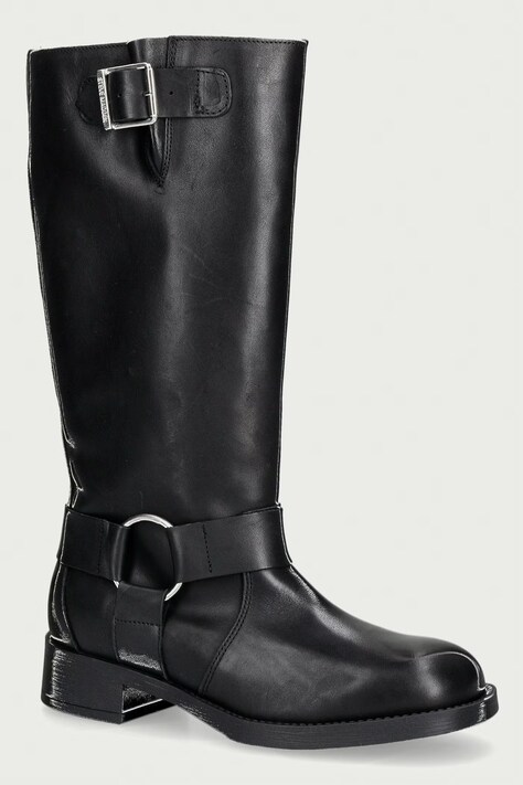 Steve Madden kozaki damskie skórzane Zamza czarne 11004886
