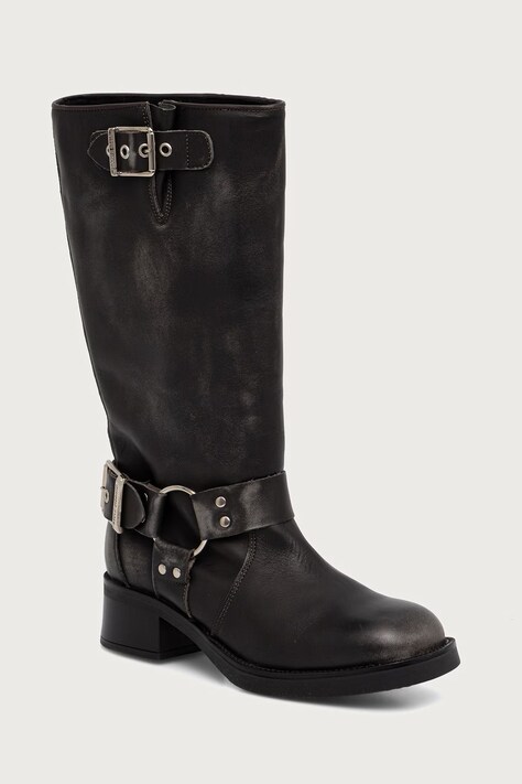 Steve Madden oficerki damskie skórzane Beau szare 11003069