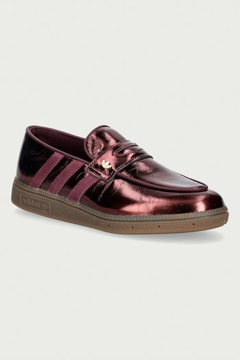 adidas Originals mokasyny damskie skórzane Handball Spezial Loafer bordowe KK2784