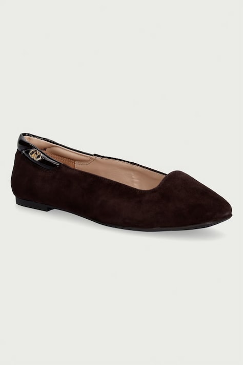Liu Jo Baleriny nubukowe BRIGITTE 19 brązowe SF6075P0021S3365
