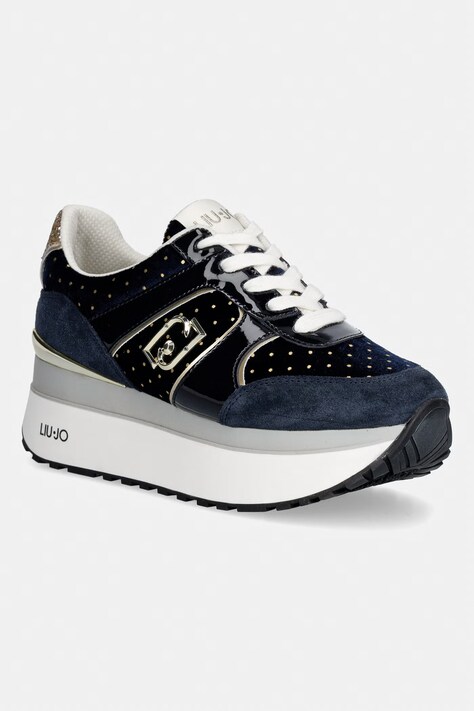 Liu Jo LIU JO MAXI WONDER PLUS 02 sneakers boty dámské modré na platformě BF6009PX90194013