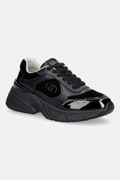 Liu Jo LJ01 01 sneakers dámske kožené čierne na platforme BF6031P030422222