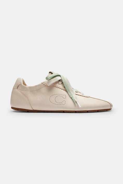 Coach Soft Sneaker sneakersy damskie skórzane beżowe CEE51