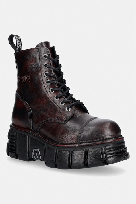 New Rock workery damskie skórzane PULIK OLD ROJO bordowe M-MILI083C-C68