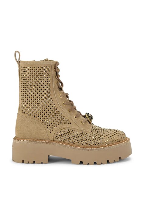 Kurt Geiger London botki męskie zamszowe Chelsea Perf Boot beżowe 4731448209