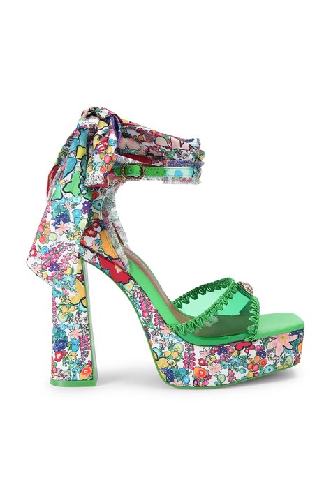 Kurt Geiger London sandały na słupku Vinyl Tie Platform multicolor 5867869080