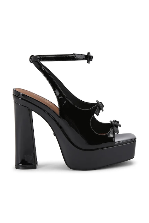 Kurt Geiger London босоніжки на високих підборах шкіряні Buckle Platform Sdl чорні 5850300309