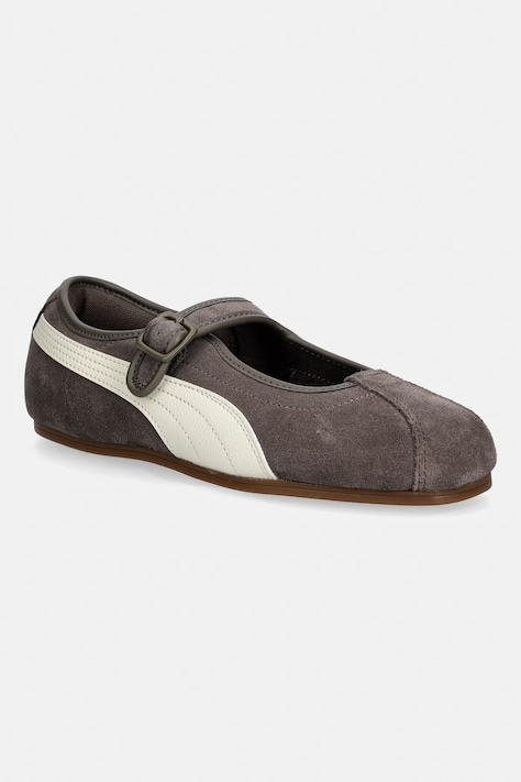 Puma baleriny zamszowe Tacklette brązowe 408550