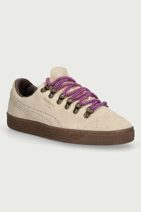 Puma Suede Hike sneakersy damskie skórzane beżowe 407166