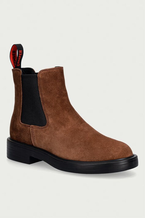 Camper боти челси дамски от велур Dean кафяви K400761-010