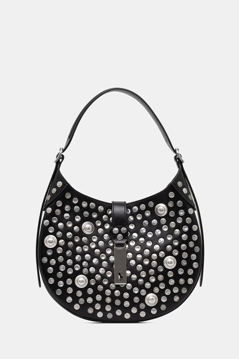 Polo Ralph Lauren torebka crossbody damska skórzana czarna 428P14807001