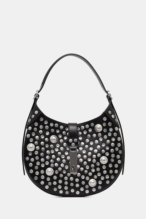 Polo Ralph Lauren torebka crossbody damska skórzana czarna 428P14807001