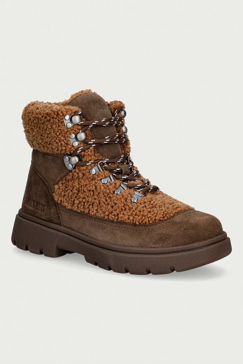 Moon Boot MB COMBAT BOOT FLEECE μπότες χιονιού Γυναικεία καφέ 80D2520030 MM20