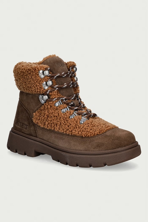 Moon Boot MB COMBAT BOOT FLEECE μπότες χιονιού Γυναικεία καφέ 80D2520030 MM20