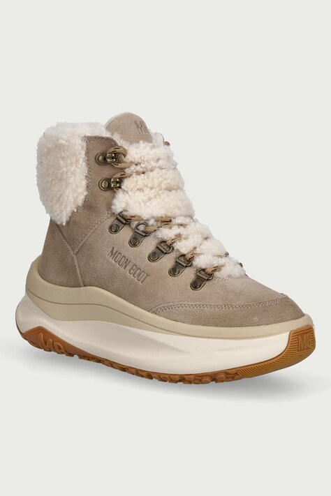 Moon Boot MB MOON247 CITY SHEARLING MID zimske čizme za žene od brušene kože bež 80D2490130 H046