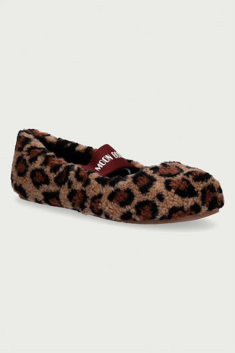 Moon Boot Балеринки MB FLEECE BALLERINA LEOPARD кафяви 80D2400040 MM21