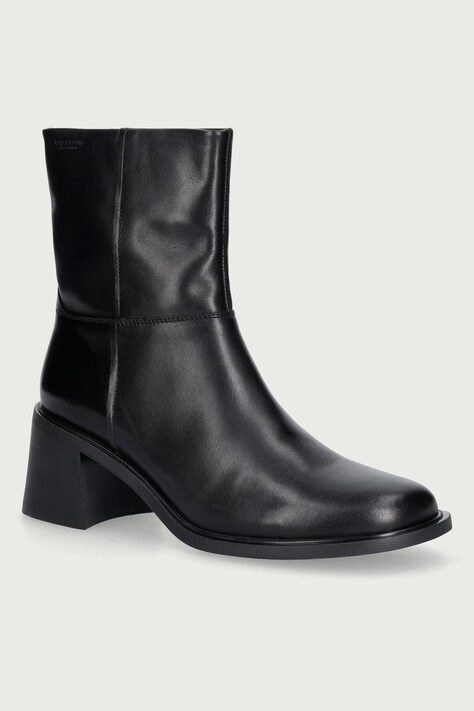Vagabond Shoemakers Botki na niskim obcasie damskie skórzane VEGA czarne 6251-001-20