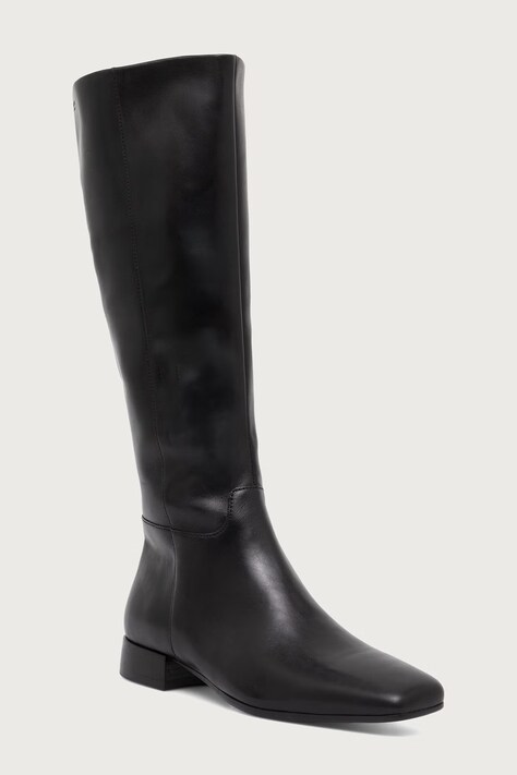 Vagabond Shoemakers Ботуши под коляното с равна подметка дамски от кожа MONA черни 6255-001-20