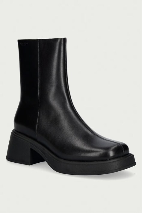 Vagabond Shoemakers Botki na słupku damskie skórzane DORAH czarne 6242-201-20
