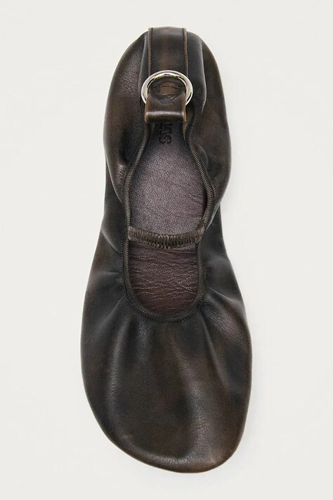 Alohas балеринки от кожа Naira кафяви S101436-01