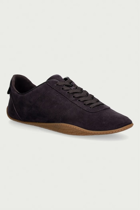 Calvin Klein BALLET SNEAKER LACEUP LTH-SUE sneakersy damskie zamszowe fioletowe HW0HW03263