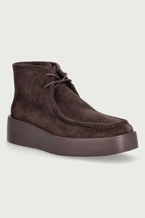 Calvin Klein Μποτάκια με πλατφόρμα Γυναικεία FLATF LACE UP APR CUT BOOT καφέ HW0HW03273