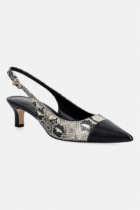 MICHAEL Michael Kors обувки с ток от кожа Amara Toe Cap Sling Pump черни 40T6AMMP1E.270
