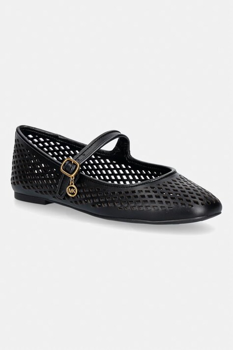 MICHAEL Michael Kors balerinke usnjene Nellie Flex Ballet črne 40T6NLFP3L.001