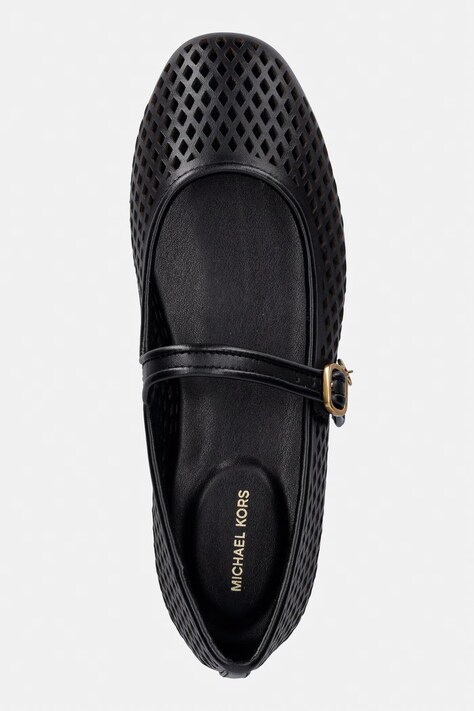 MICHAEL Michael Kors балетки шкіряні Nellie Flex Ballet — AW26-OBDZ38, чорний — фото 4