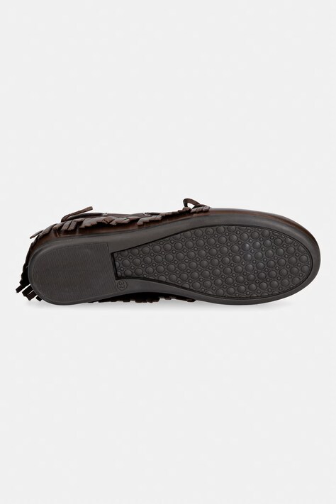 Posa mokasyny damskie zamszowe Boat Loafer Native Tassel brązowe PW263.200