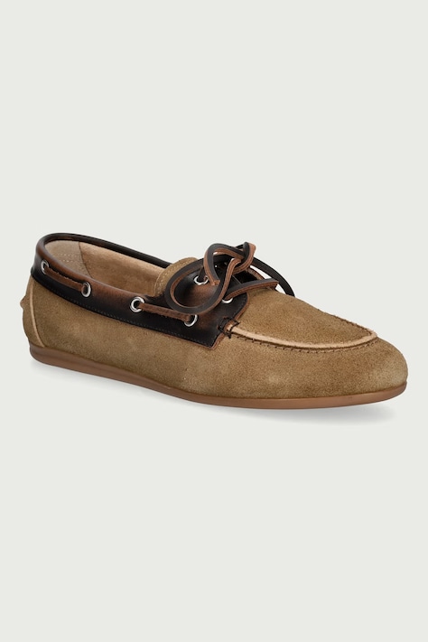 Posa Мокасини дамски от велур Boat Loafer кафяви PW257.2023
