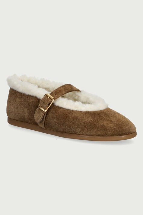 Posa Balerinke od brušene kože St. Moritz Ballet Flats smeđe PW233.215